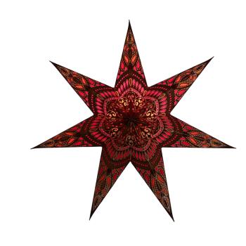 Khidki Braun/Goldglitter, 7 Zacken , 60cm